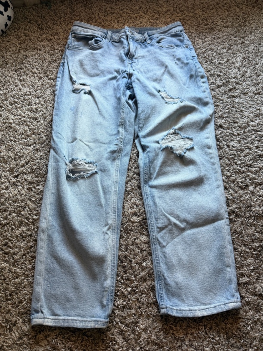 Maurices Light Wash Blue Denim Jeans with Branded Metal Button
